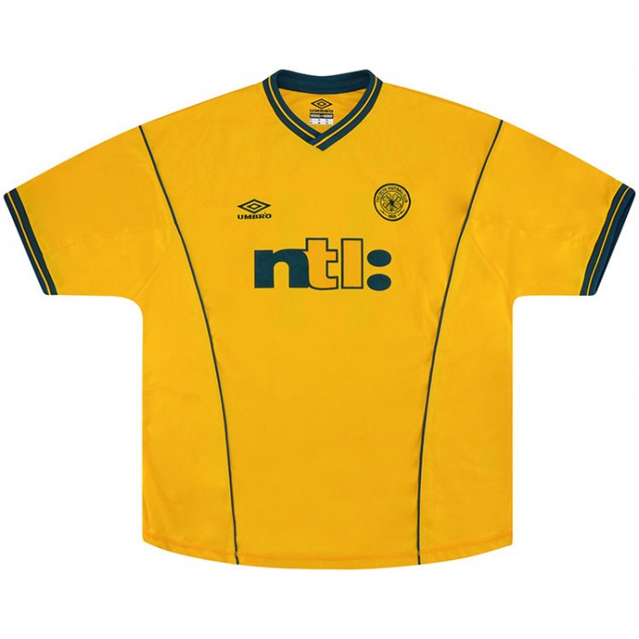 Camiseta Celtic 2ª Kit Retro 2001 2003 Amarillo